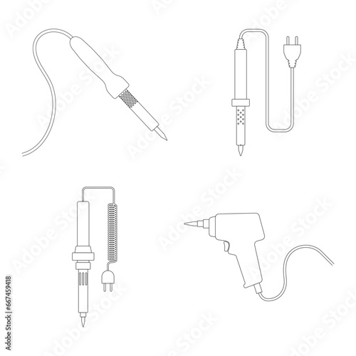 solder iron icon vector