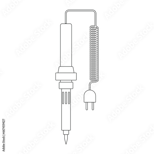 solder iron icon vector