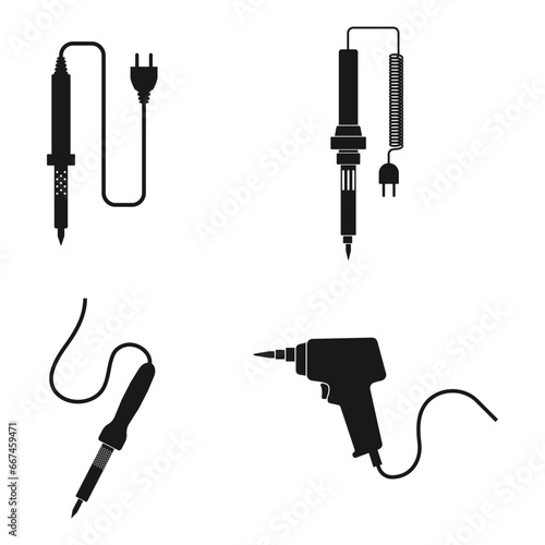 solder iron icon vector