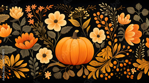 illustration of a halloween background,leaves,vector,illustration,holiday,session,October,agriculture,Ai generated 