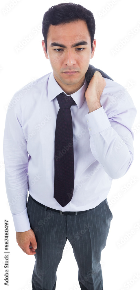 Digital png photo of biracial businessman standing on transparent background Digital png photo of biracial businessman standing on transparent background