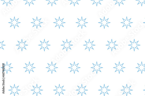 Digital png illustration of blue pattern of repeated stars on transparent background
