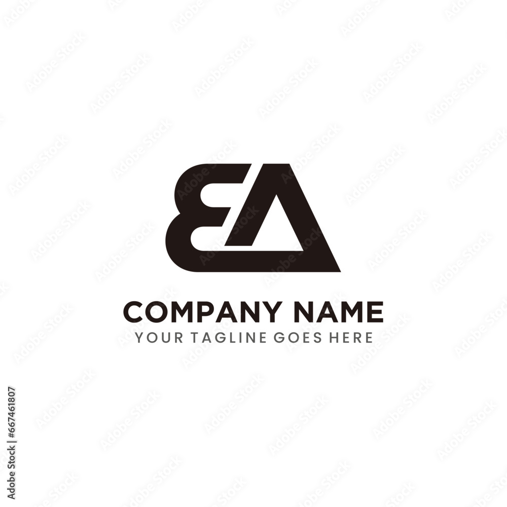 Initial logo design letter EA simple concept vector template eps Initial logo design letter EA simple concept vector template eps