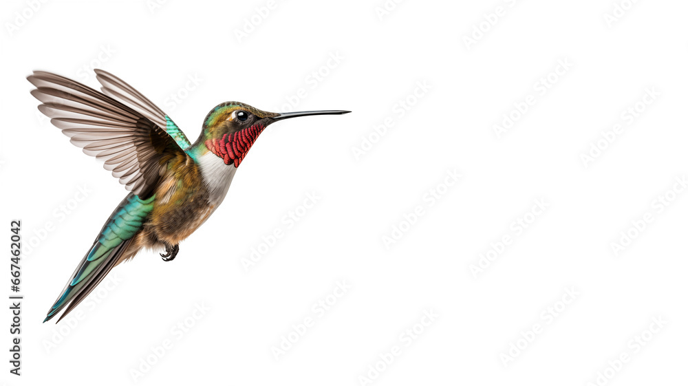 Fototapeta premium Hummingbird isolated on white background