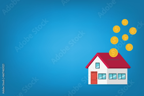 Investment. Investing money in real estate property.