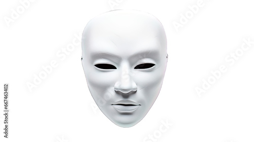 white mask isolated on white