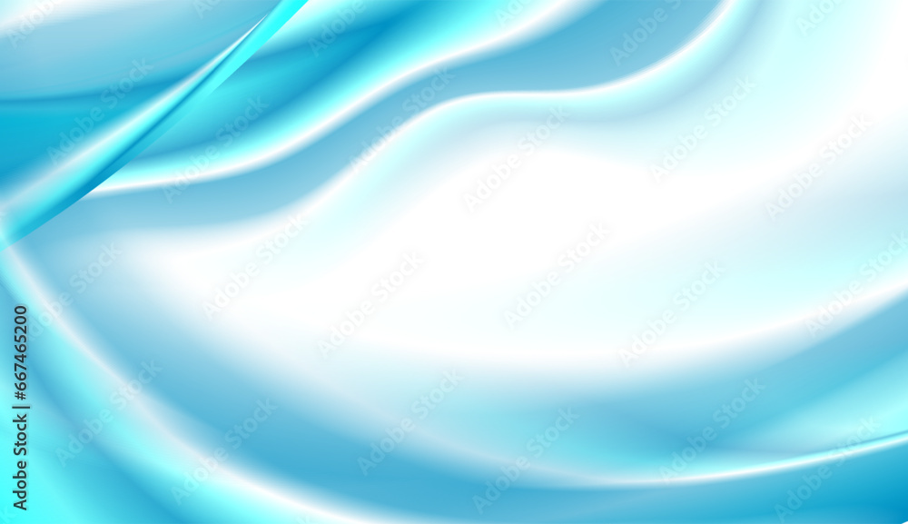 Bright blue smooth glossy waves abstract elegant background. Vector design Bright blue smooth glossy waves abstract elegant background. Vector design