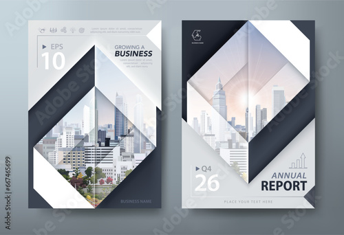 Annual report brochure flyer design template vector, Leaflet presentation, book cover, layout in A4 size