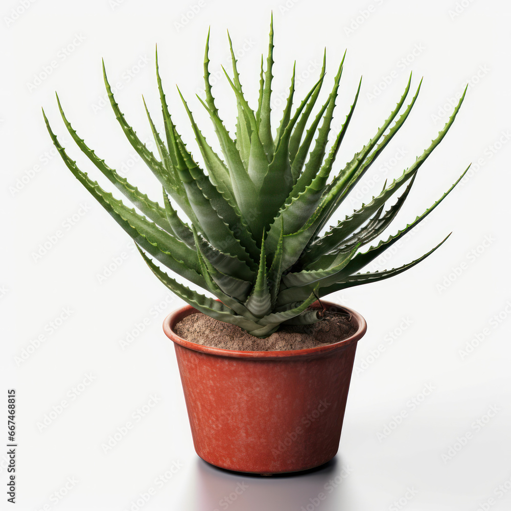Aloe Vera Plant Studio Shot Isolated on Clear Background, Generative AI Aloe Vera Plant Studio Shot Isolated on Clear Background, Generative AI