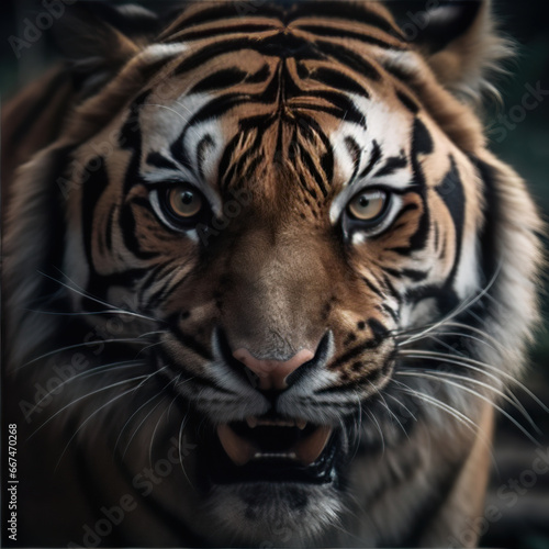 Roaring Majesty  A Close-Up of a Tiger s Face portrait of a bengal tiger portrait of a tiger