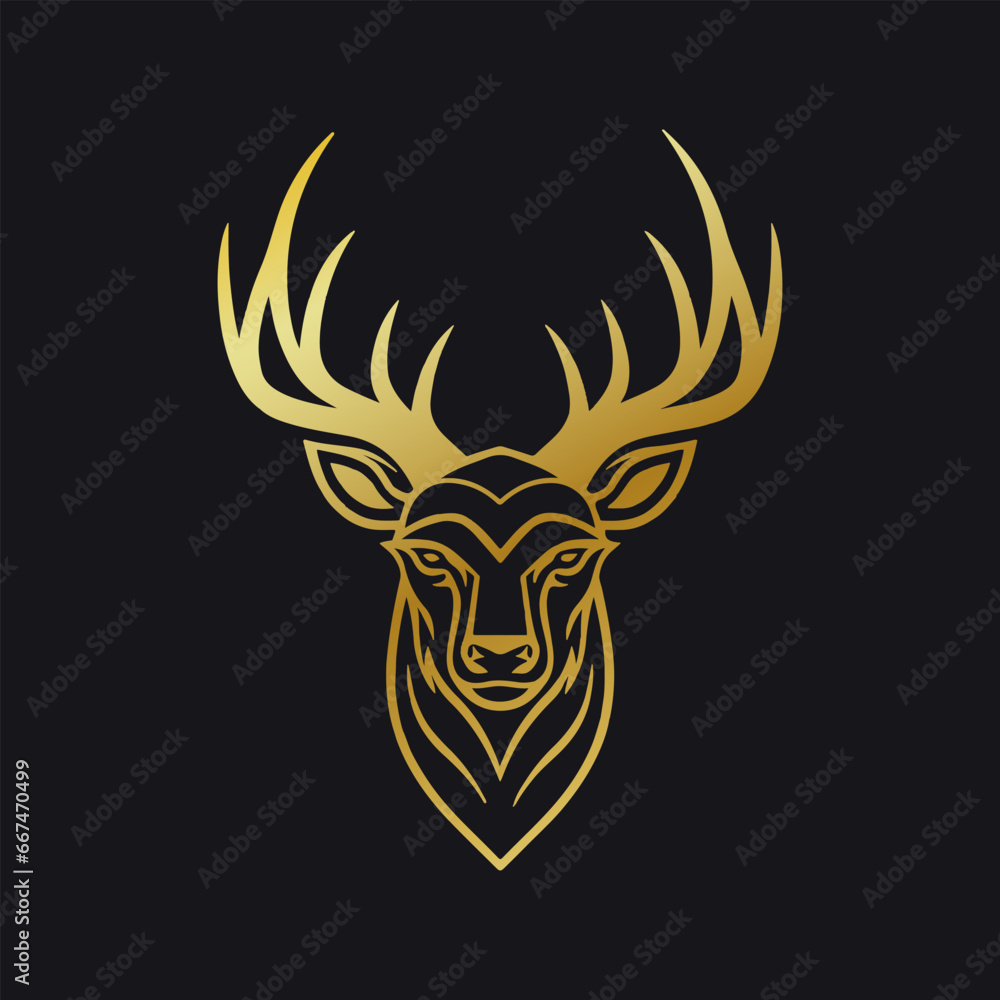 Deer head vector illustration isolated background