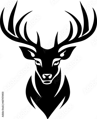 Deer head vector illustration isolated background