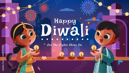 Diwali night with firework