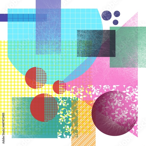 Wallpaper Mural This artwork design with decorative style and minimalize, pop colors Torontodigital.ca