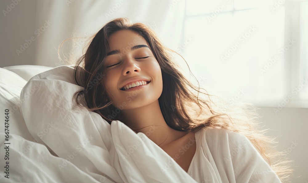 A woman in peaceful sleep A woman in peaceful sleep