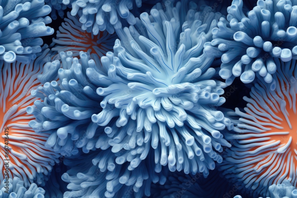 Blue corals background