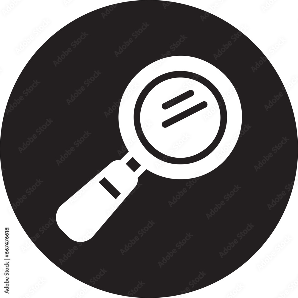 magnifying glass glyph icon