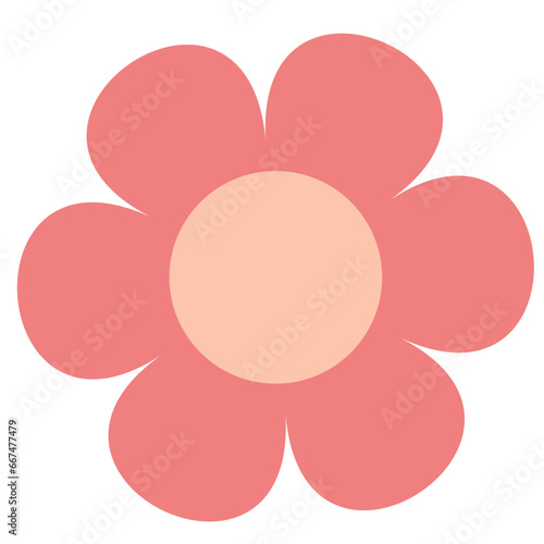 Pastel Color Flower Design Element