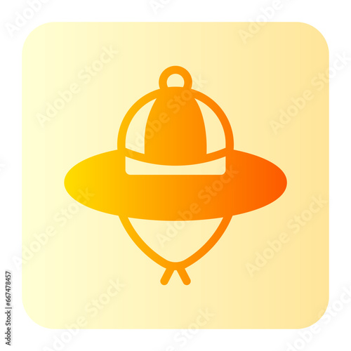 explorer hat gradient icon