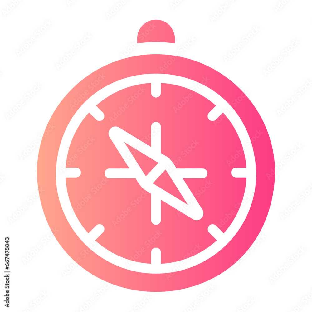 Obraz premium compass gradient icon