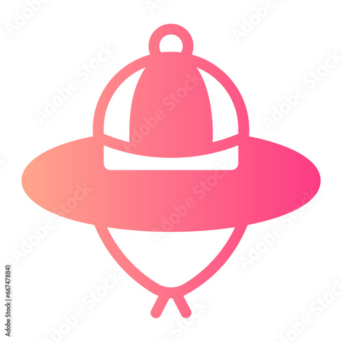 explorer hat gradient icon