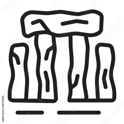 stonehenge line icon