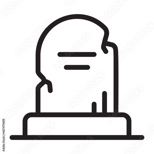 tomb line icon