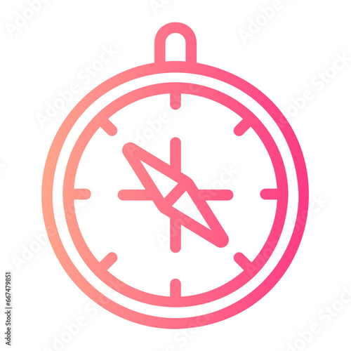 compass gradient icon