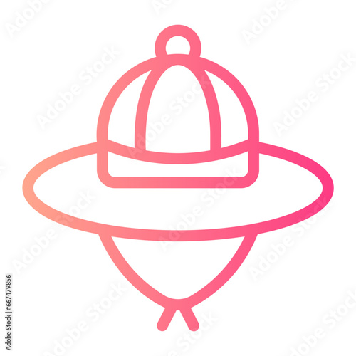 explorer hat gradient icon