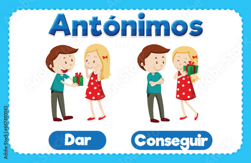 Spanish Language Education: Give and Get Antonyms