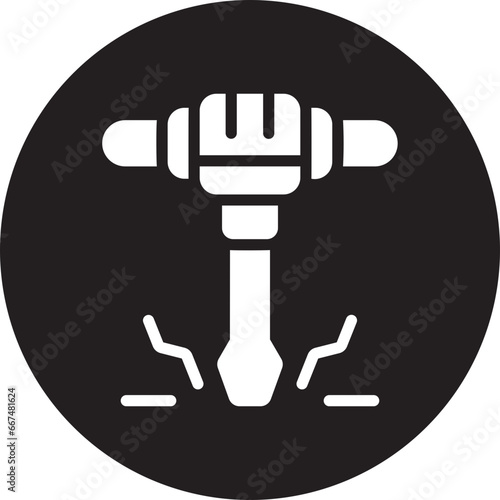 jackhammer glyph icon