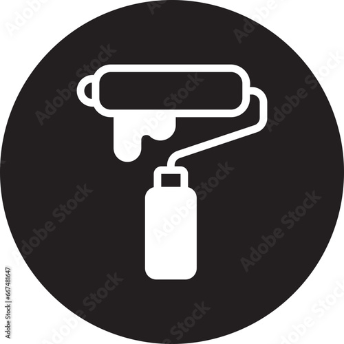 paint roll glyph icon