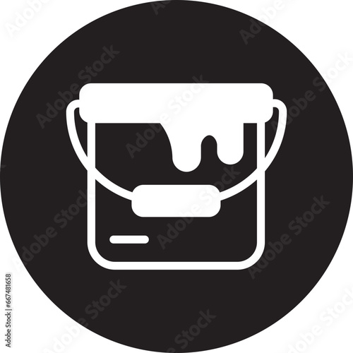 paint bucket glyph icon