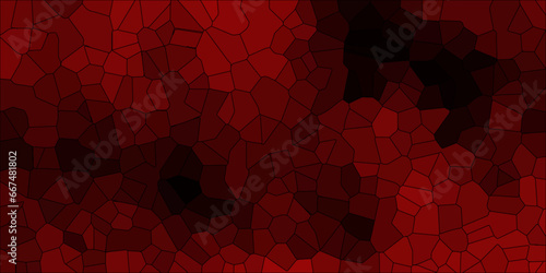 Abstract colorful background with triangles. background of crystallized. Red with white strock Geometric Modern creative background. Red Geometric Retro tiles pattern. Red hexagon ceramic.> photo