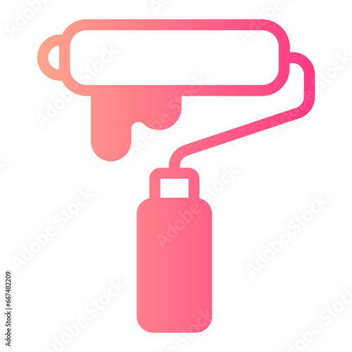 paint roll gradient icon