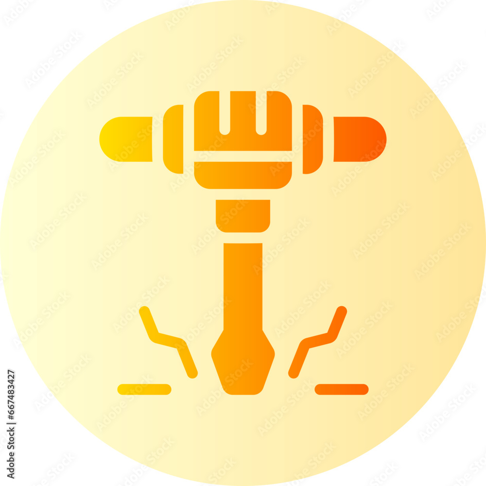 Fototapeta premium jackhammer gradient icon