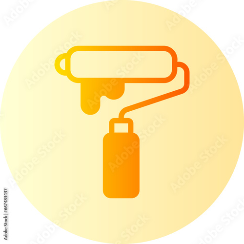 paint roll gradient icon