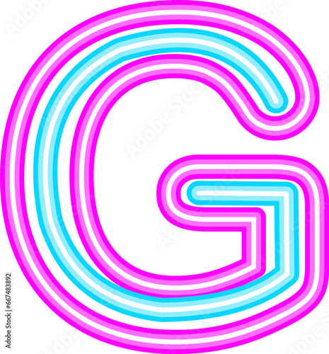 Neon Sign Alphabet G