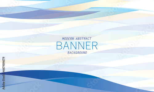 Abstract blue curve banner background. gradient overlap composition & Vector illustration design 2