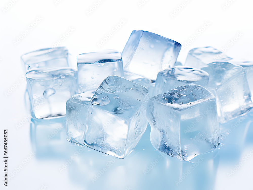 ice cubes isolated on white background ice cubes isolated on white background