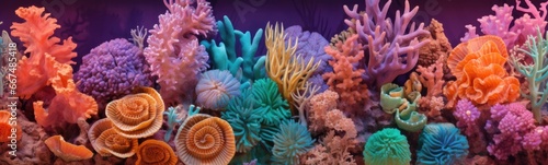Colorful corals background © kramynina