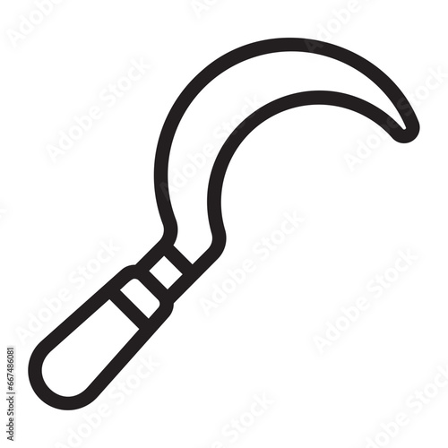 Sickle line icon