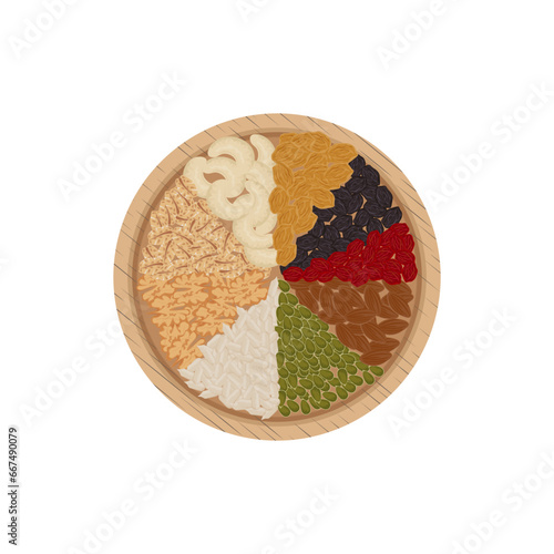 logo illustration Separated dried grains