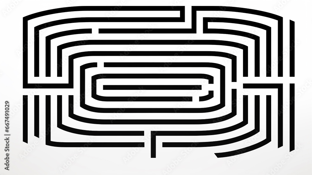 logo symbol rectangular maze on a white background isolated logo symbol rectangular maze on a white background isolated