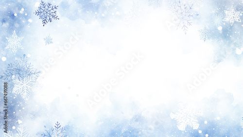 white art background, snow frame, snowfall creative blurred abstract white background blank copy space design winter christmas greeting