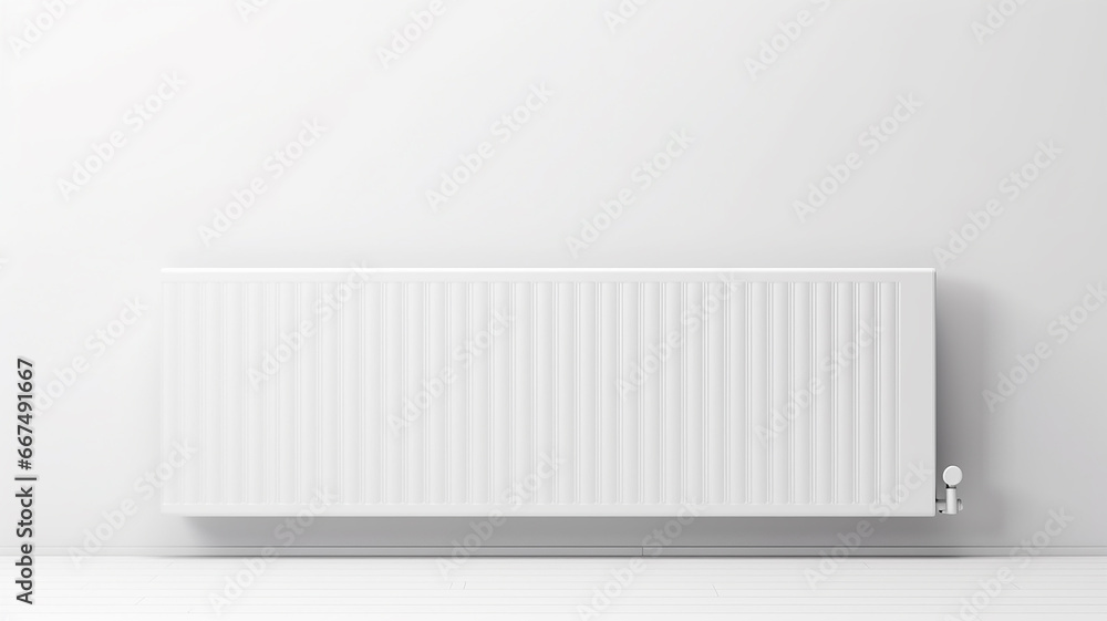 radiator battery heating on the background of the wall radiator battery heating on the background of the wall