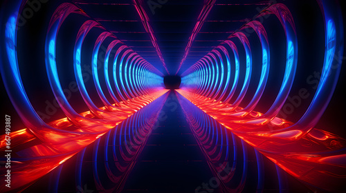 infinity neon tunnel background  infinity walkway