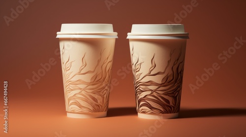 Pair of paper java cups