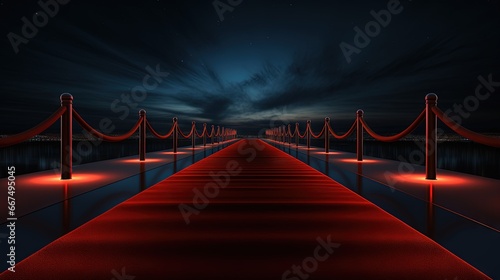 Nighttime red carpet
