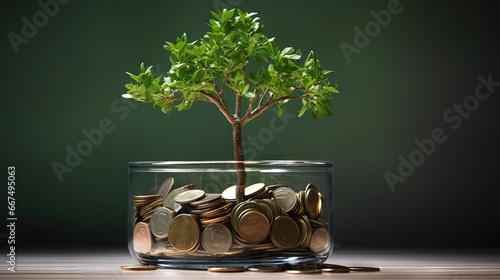 Investment concept Trees on...